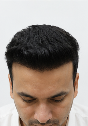 After — Abhay G., FUE, crown density